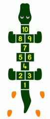 Crocodile Hopscotch Measures 4.75 1.20m Approx Footprints